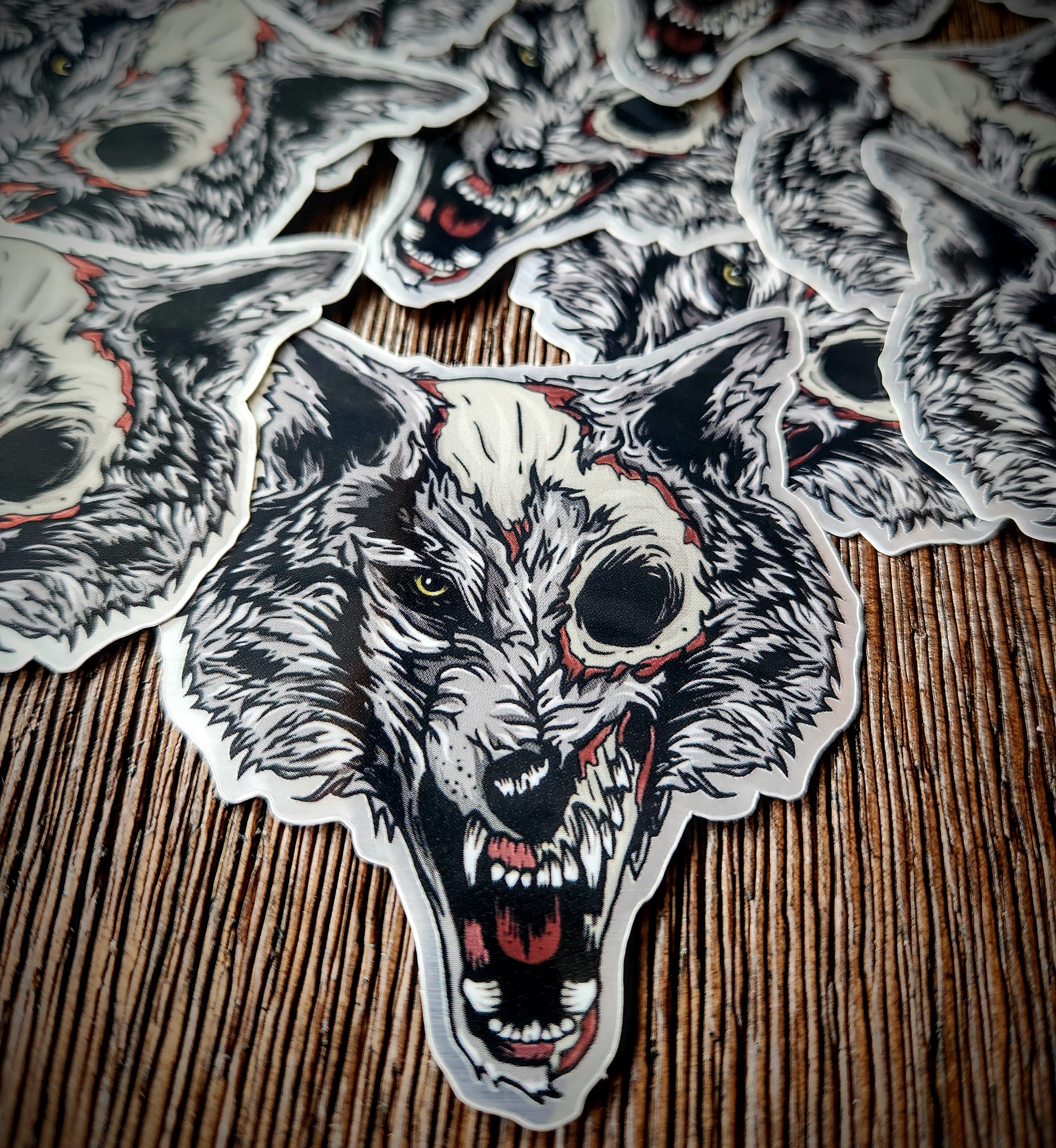 Wolf Zombie Sticker