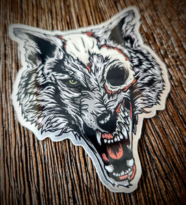 Wolf Zombie Sticker