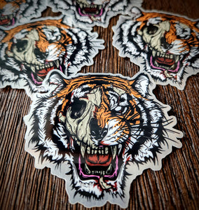 Tiger Zombie Sticker