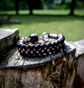 Black/tan Paracord Wolf bracelet