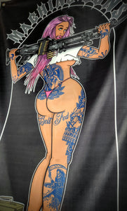 GUNS Pin-Up Girl Flag